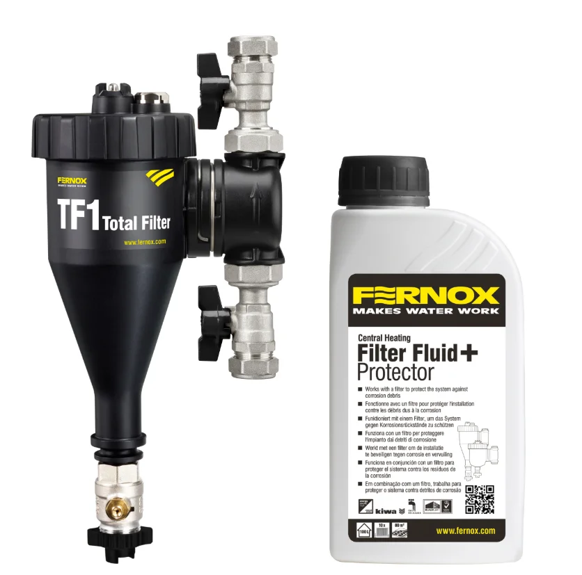 Séparateur de boues Fernox TF1 Total 3/4 3/4" filetage intérieur horizontal et vertical avec aimant incl. 500ml FC1